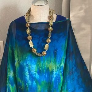 Chunky Necklace olive green tones